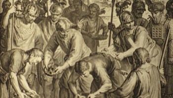 The oblation out of the spoils of the Midianites (illustration from the 1728 Figures de la Bible).